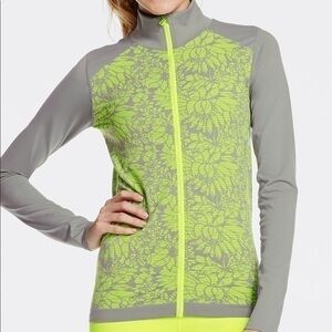Fabletics Nanette Seamless Jacket Neon Stone Zip up Performance size Small